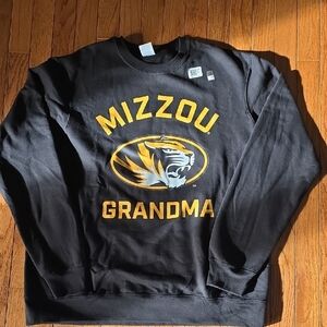 Port and Company Black Mizzou Grandma Crewneck Sweater